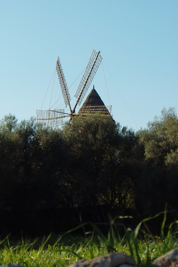 Windmühle, typisch für Mallorcas Süden